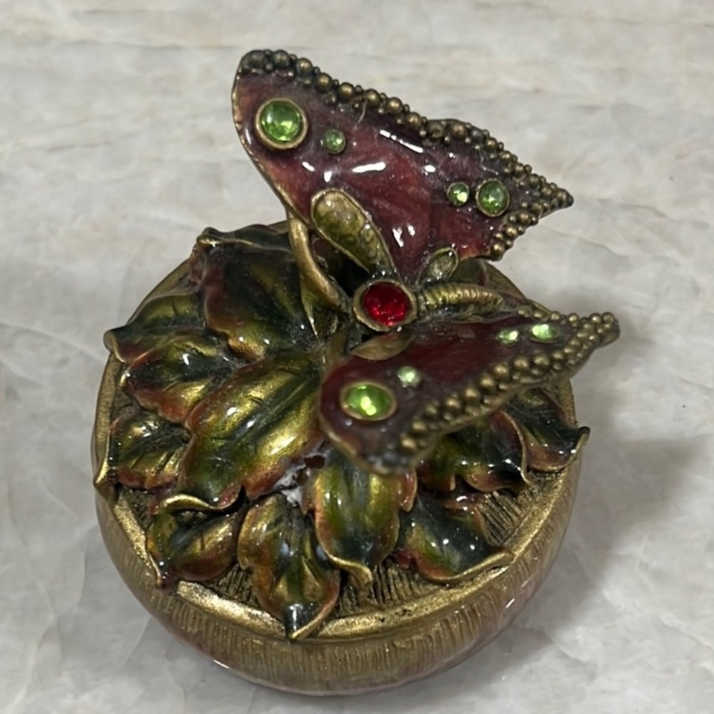 Vintage Jeweled Butterfly Box by Ashleigh Manor